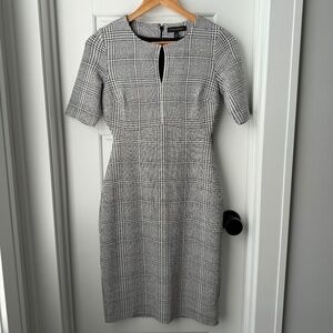 Banana Republic Black & White Textured Sheath Dress NWT